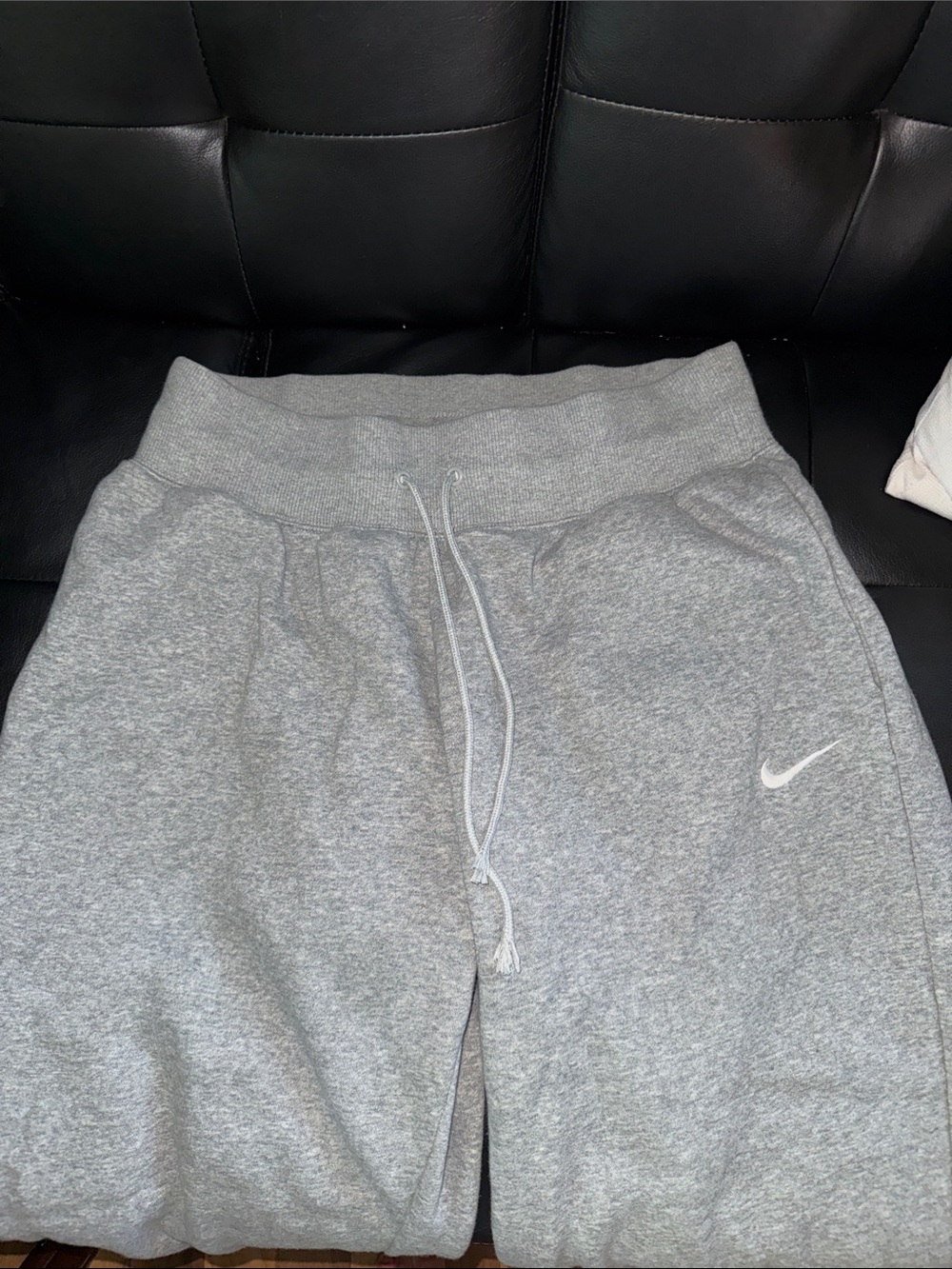 Nike Gray sweat pants with White Swoosh